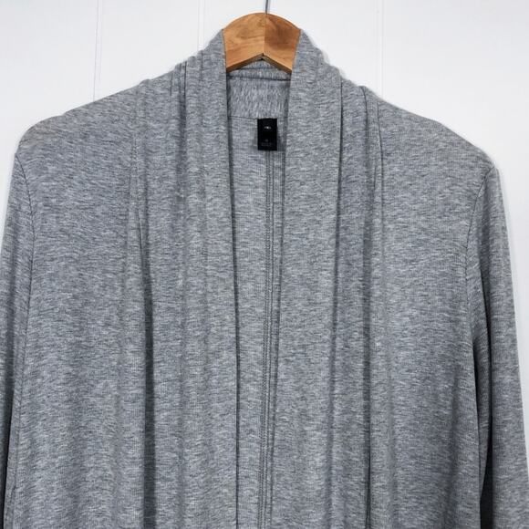 Adriano Goldschmied Longline Cardigan Rib Knit "Sophie Extended" Size Small Gray - Picture 4 of 16